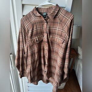 Wild Fable Brown Plaid Shirt